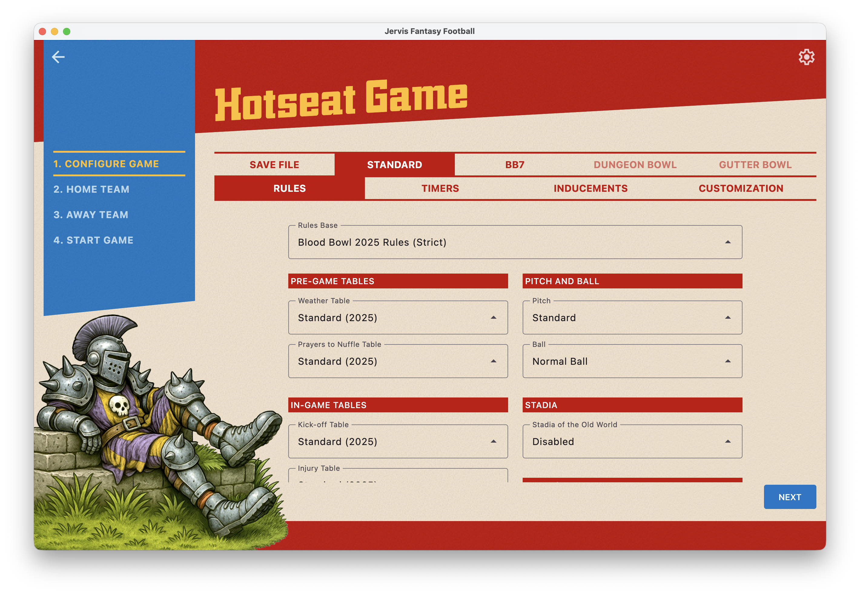 Game Configuration